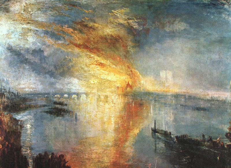 Joseph Mallord William Turner The Burning of the Houses of Parliament Norge oil painting art